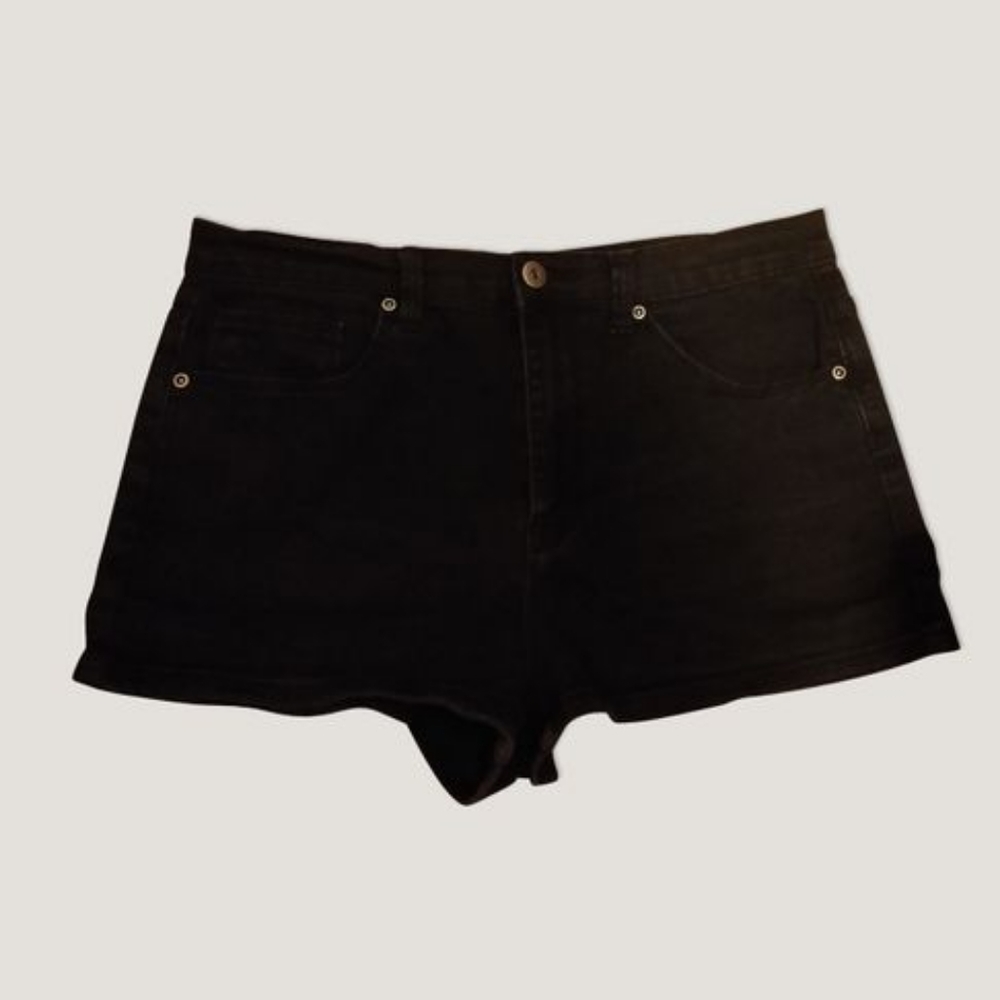 Black Denim Shorts